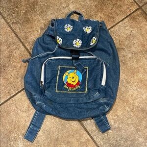 Vintage Winnie The Pooh Denim Backpack